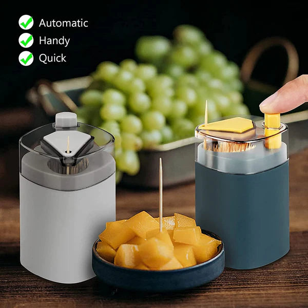 Pop-Up Automatic Toothpick Dispenser – Safe & Novel Storage Container (Pink)