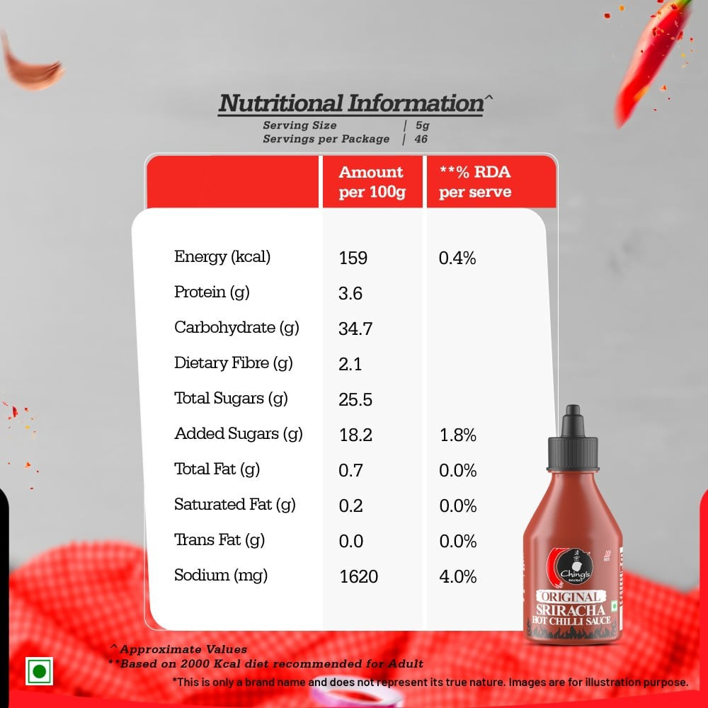 Ching's Secret Original Sriracha Hot Chilli Sauce : 230 g