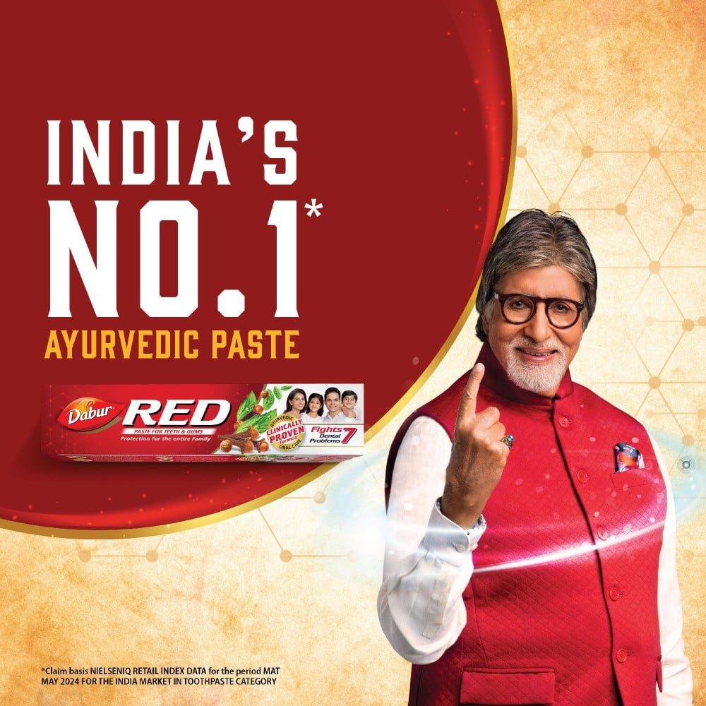 Dabur Red Herbal Toothpaste 200 g - Pack of 2 : 2 x 200 g
