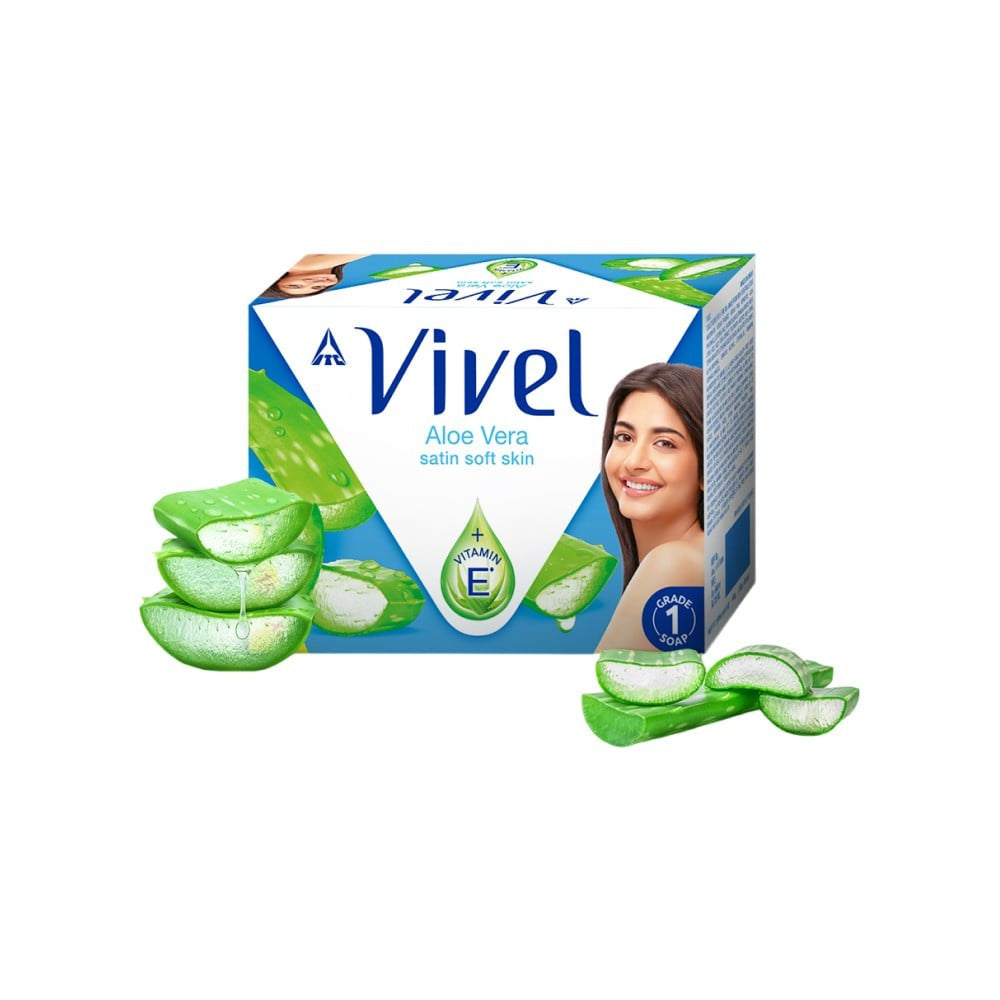 Vivel Aloe Vera Bathing Soap - Pack of 4 : 4 x 150 g