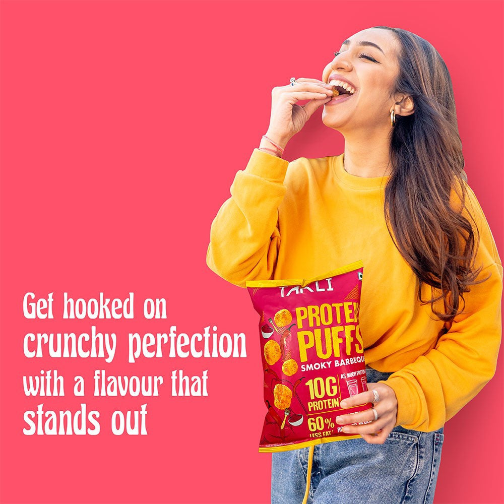 Taali Smoky Barbeque Protein Puffs : 60 g