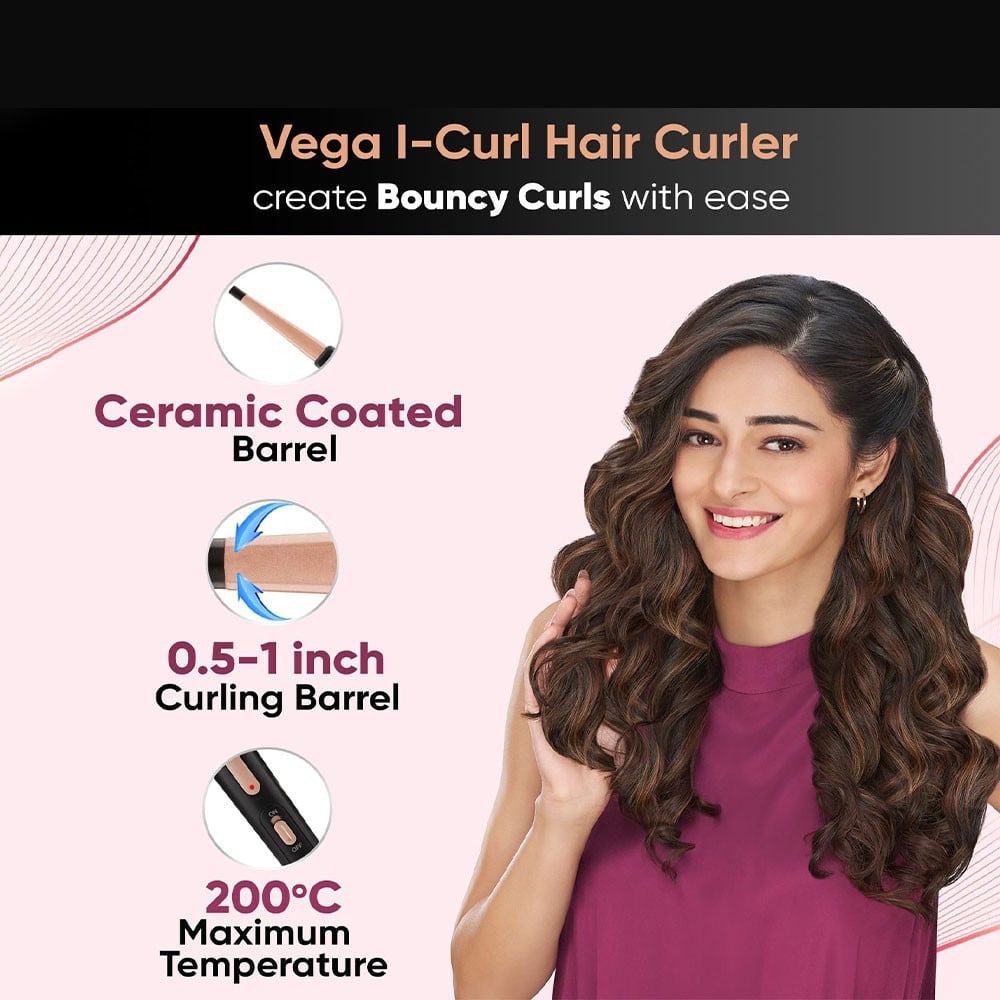 Vega I-Curl Hair Curler, VHCH-05 (Rose Gold) : 1 unit