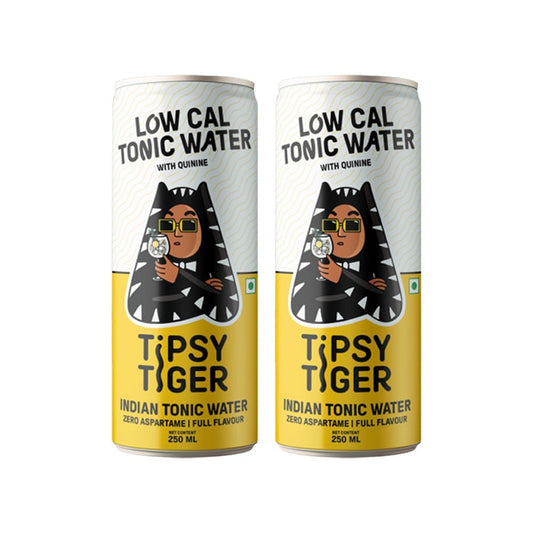 Tipsy Tiger Indian Tonic Water (Low Sugar & Calorie) - Pack of 2 : 2 x 250 ml