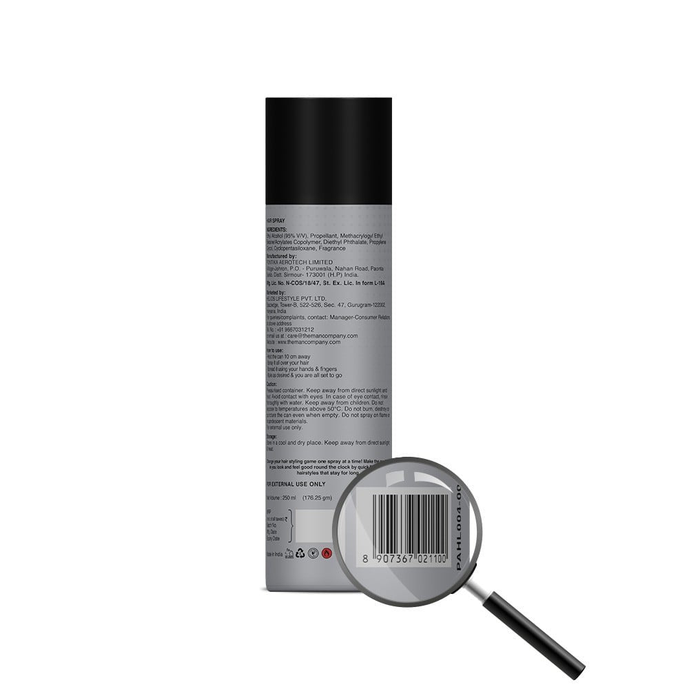 The Man Company Instant Grip Styling Men's Hair Spray : 250 ml