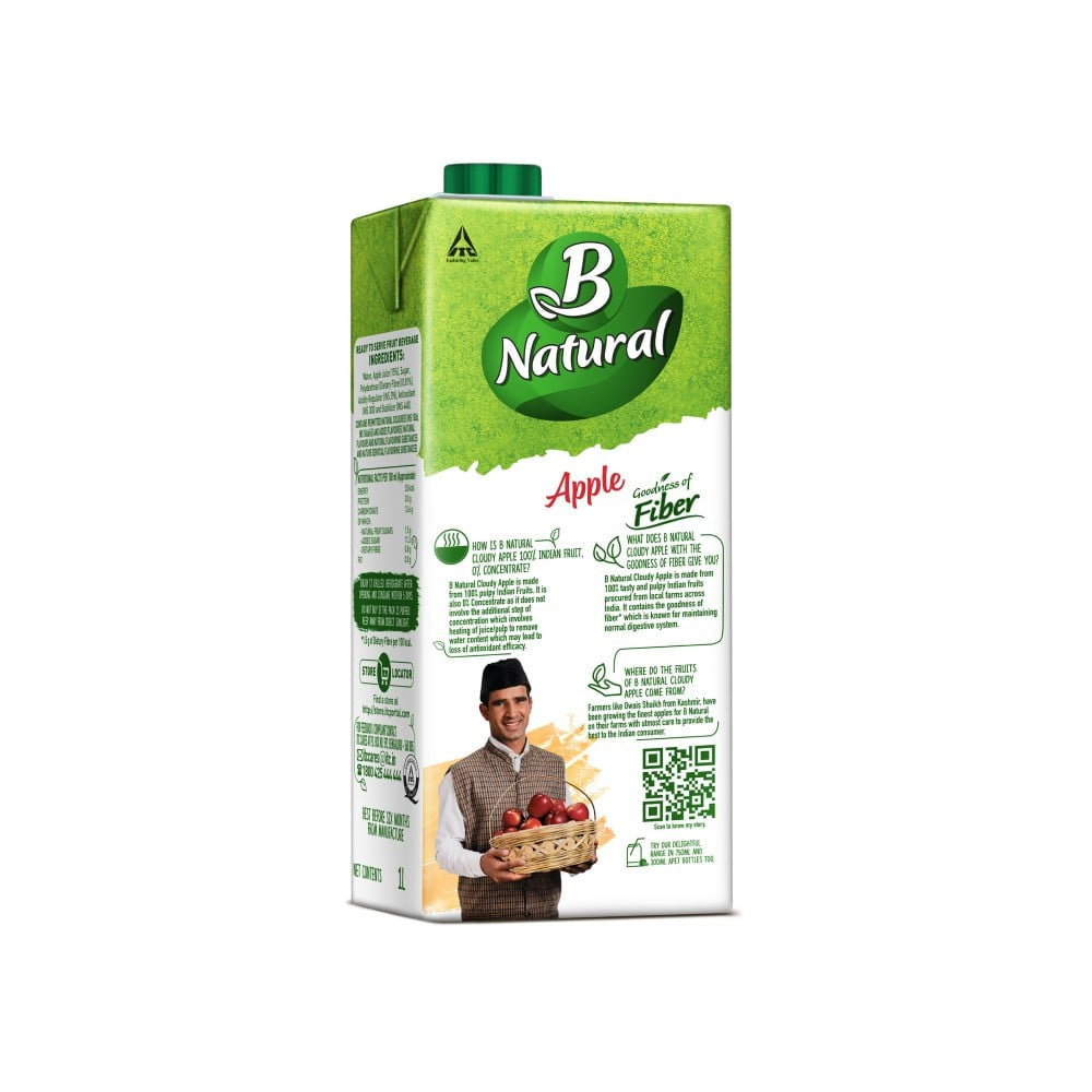 B Natural Apple Juice : 1 ltr
