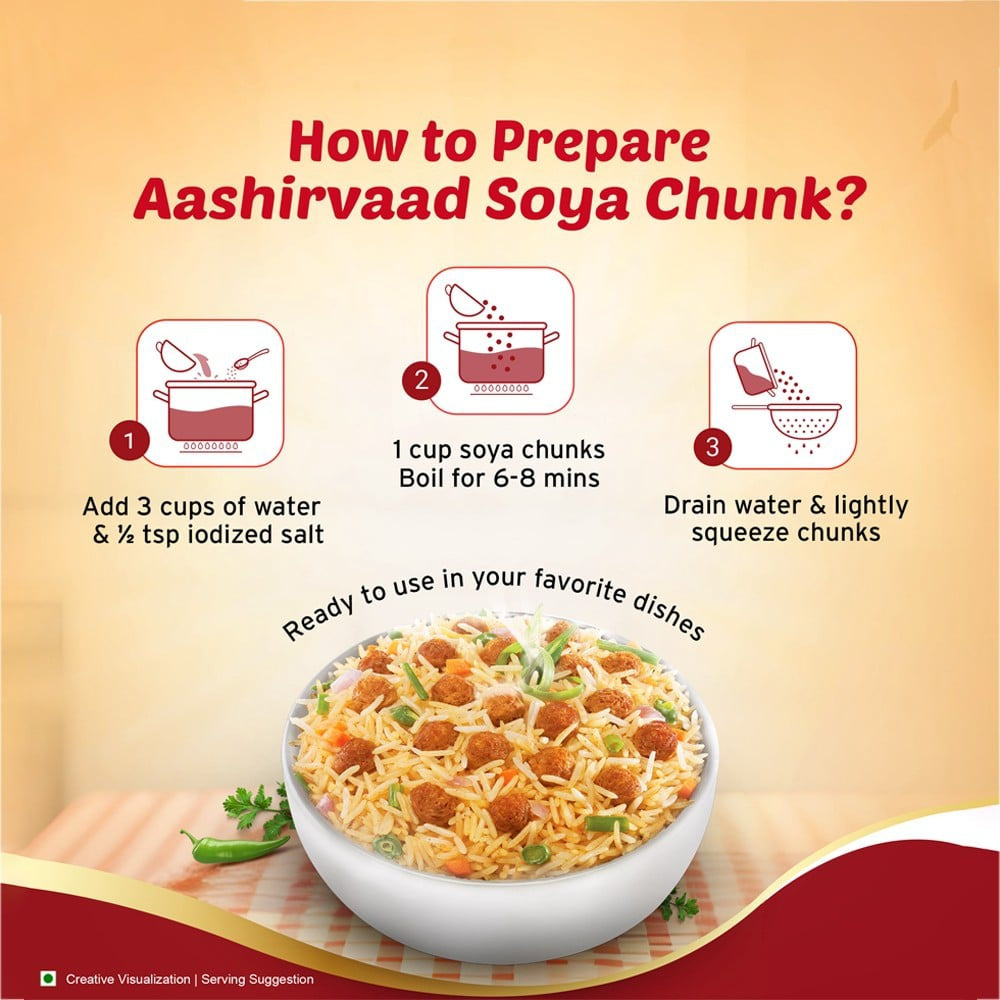Aashirvaad Soya Chunks : 200 g
