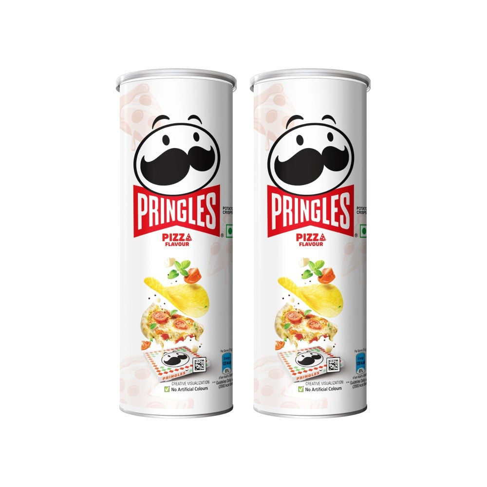 Pringles Pizza Flavoured Potato Chips - Pack of 2 : 2 x 102 g