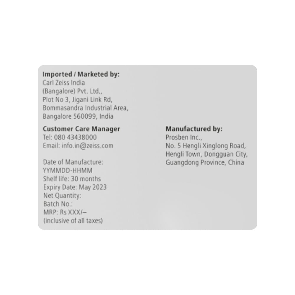ZEISS Screen Cleaning Kit (Transparent) : 120 ml