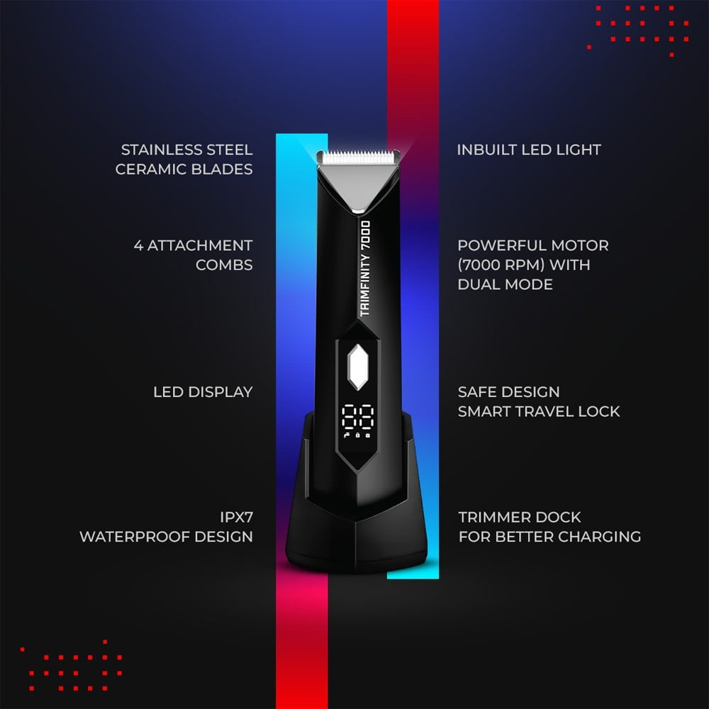 Trimfinity 7000 Body Trimmer for Men by Urbangabru : 1 unit