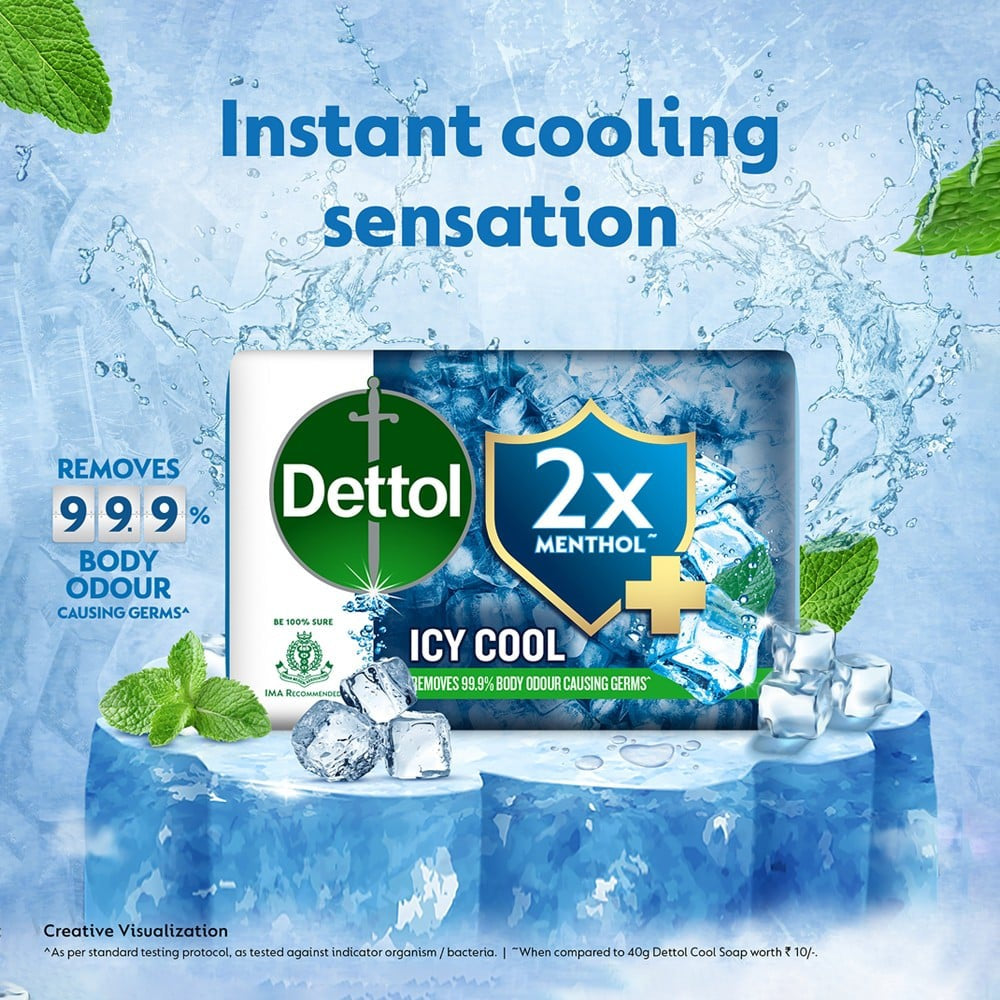 Dettol Icy Cool Soap : 5 x 150 g