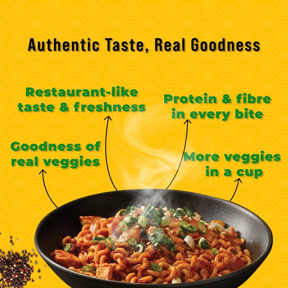 Wow! Hot & Spicy Korean Ramen Cup Noodles : 90 g