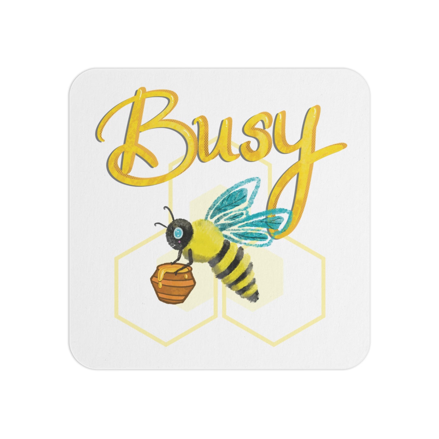 Busy Bee: Printed Coaster Set (Set of 4) - Prithvi Enterprises