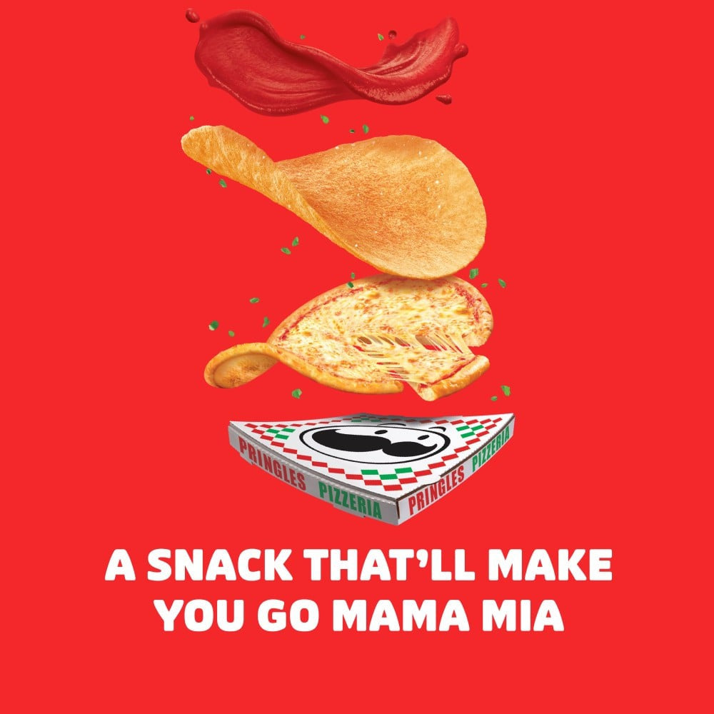 Pringles Pizza Flavoured Potato Chips - Pack of 2 : 2 x 102 g
