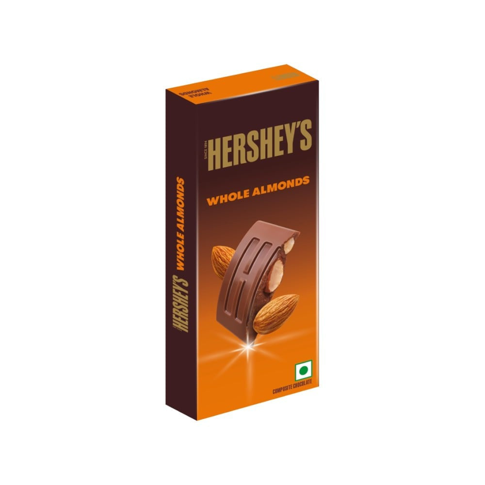 Hershey's Whole Almonds Flavoured Chocolate Bar - Pack of 2 : 2 x 40 g