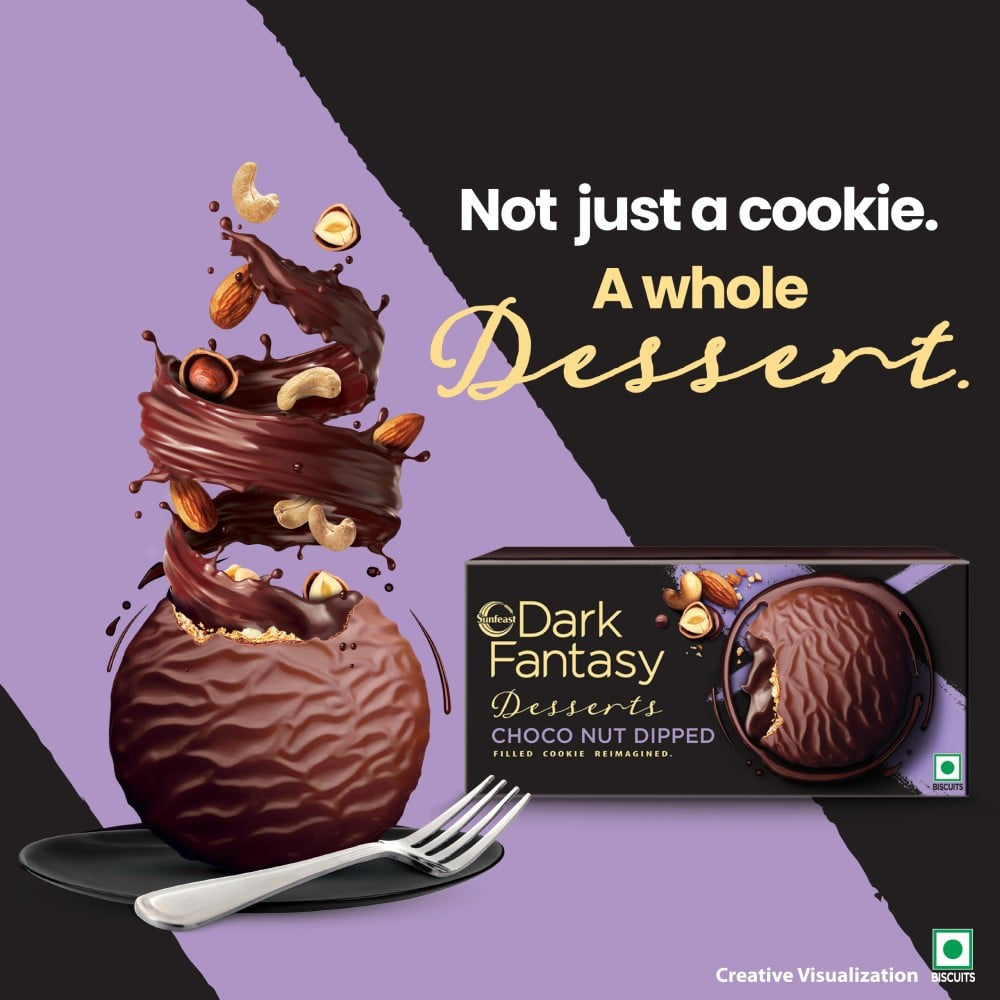Sunfeast Dark Fantasy Desserts Choconut Dipped Cookies : 100 g