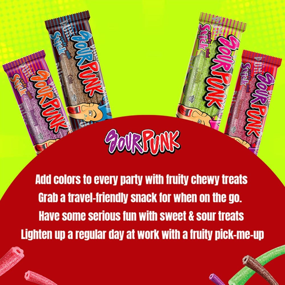Sour Punk Blueberry Candy Stick : 40 g