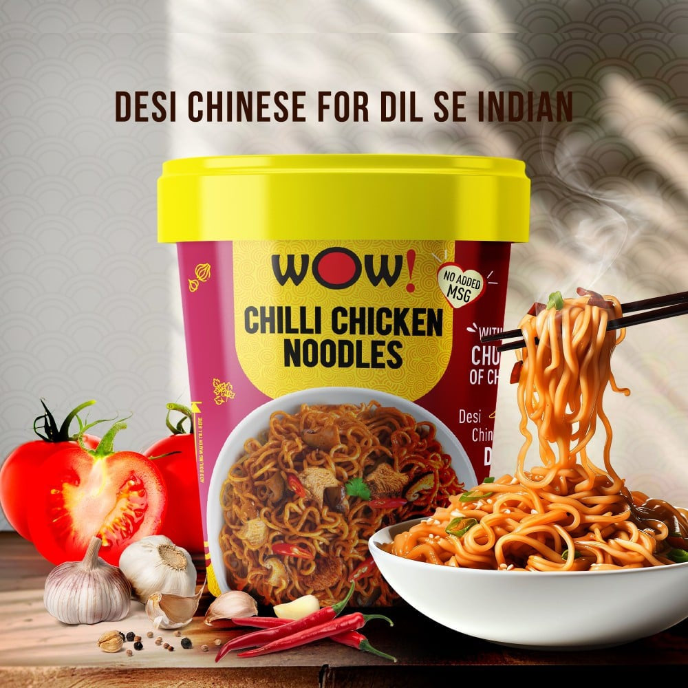 Wow! Chilli Chicken Cup Noodles - Pack of 2 : 2 x 90 g