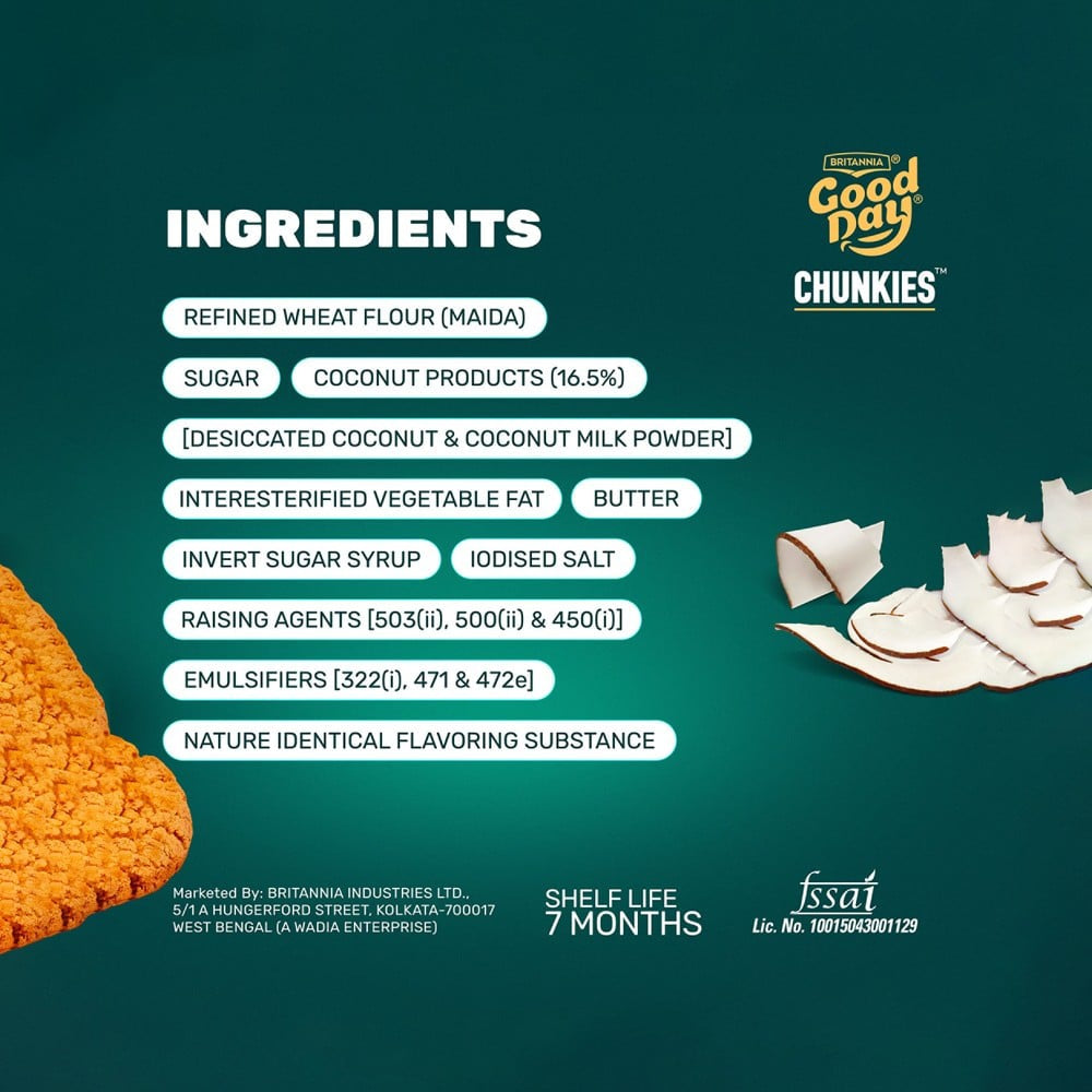 Britannia Good Day Chunkies Tropical Coconut Cookies : 100 g