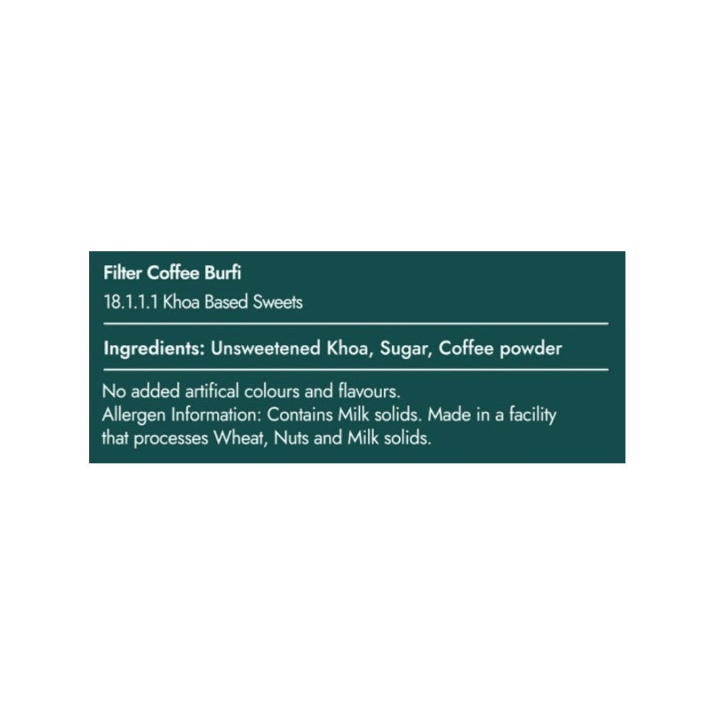 Filter Coffee Burfi by Sweet Karam Coffee : 1 unit