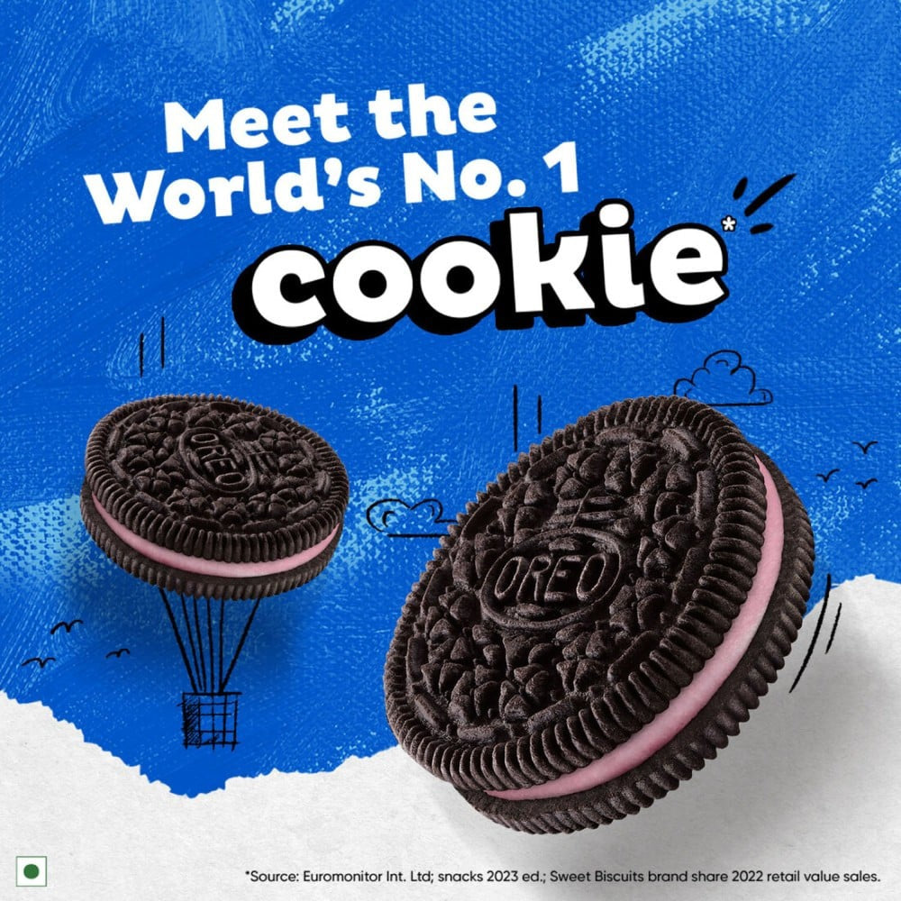 Cadbury Oreo Pokemon Strawberry Flavour Sandwich Cream Biscuits : 113.75 g
