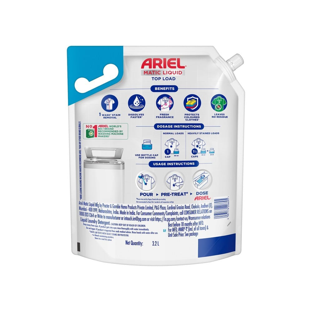 Ariel Matic Top Load Liquid Detergent : 3.2 ltr