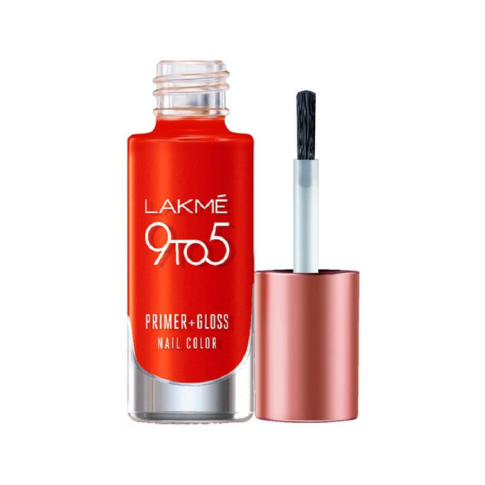 Lakme 9 to 5 Primer Gloss Nail Paint (Cherry Red) : 6 ml