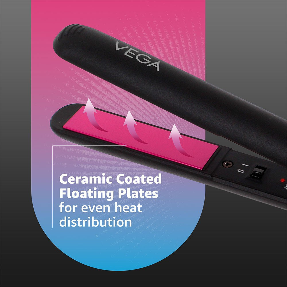 Vega Adore Hair Straightener, VHSH-18 (Black, 35W) : 1 unit