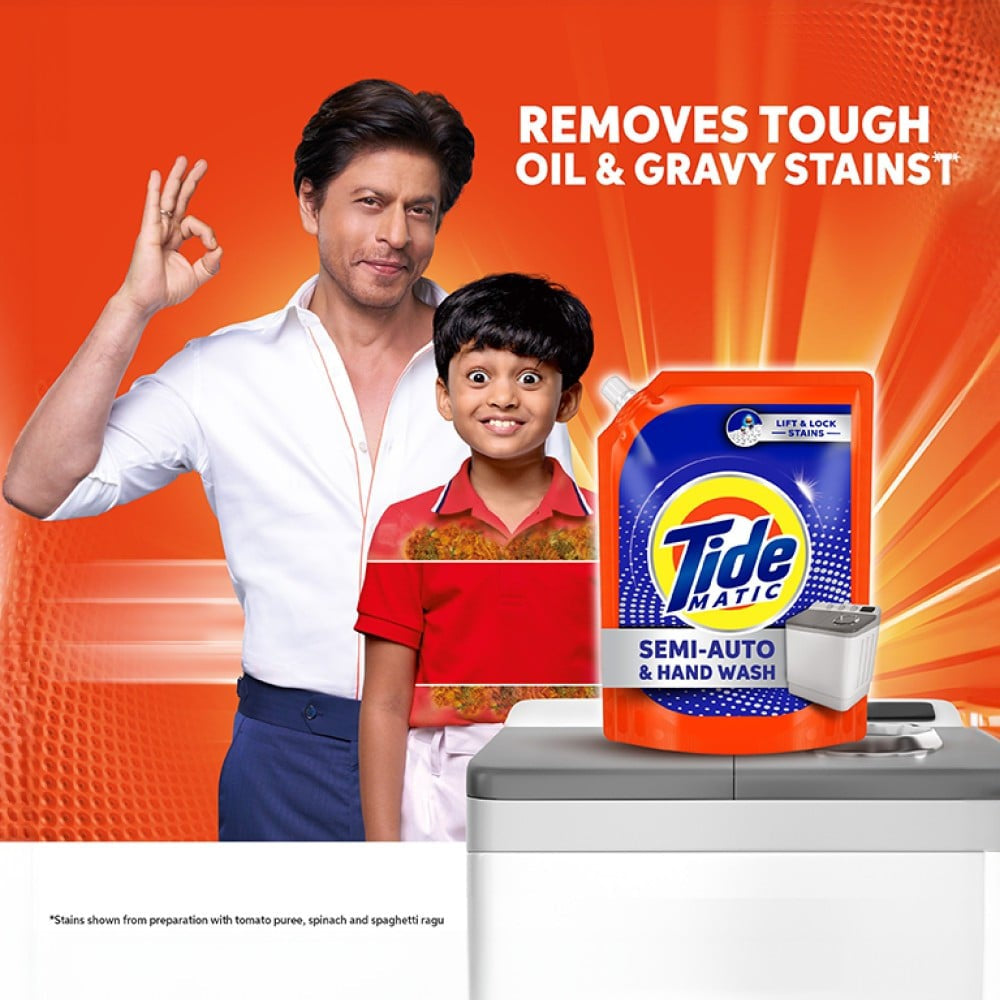Tide Matic Semi-Auto & Hand Wash Liquid Detergent : 2 ltr