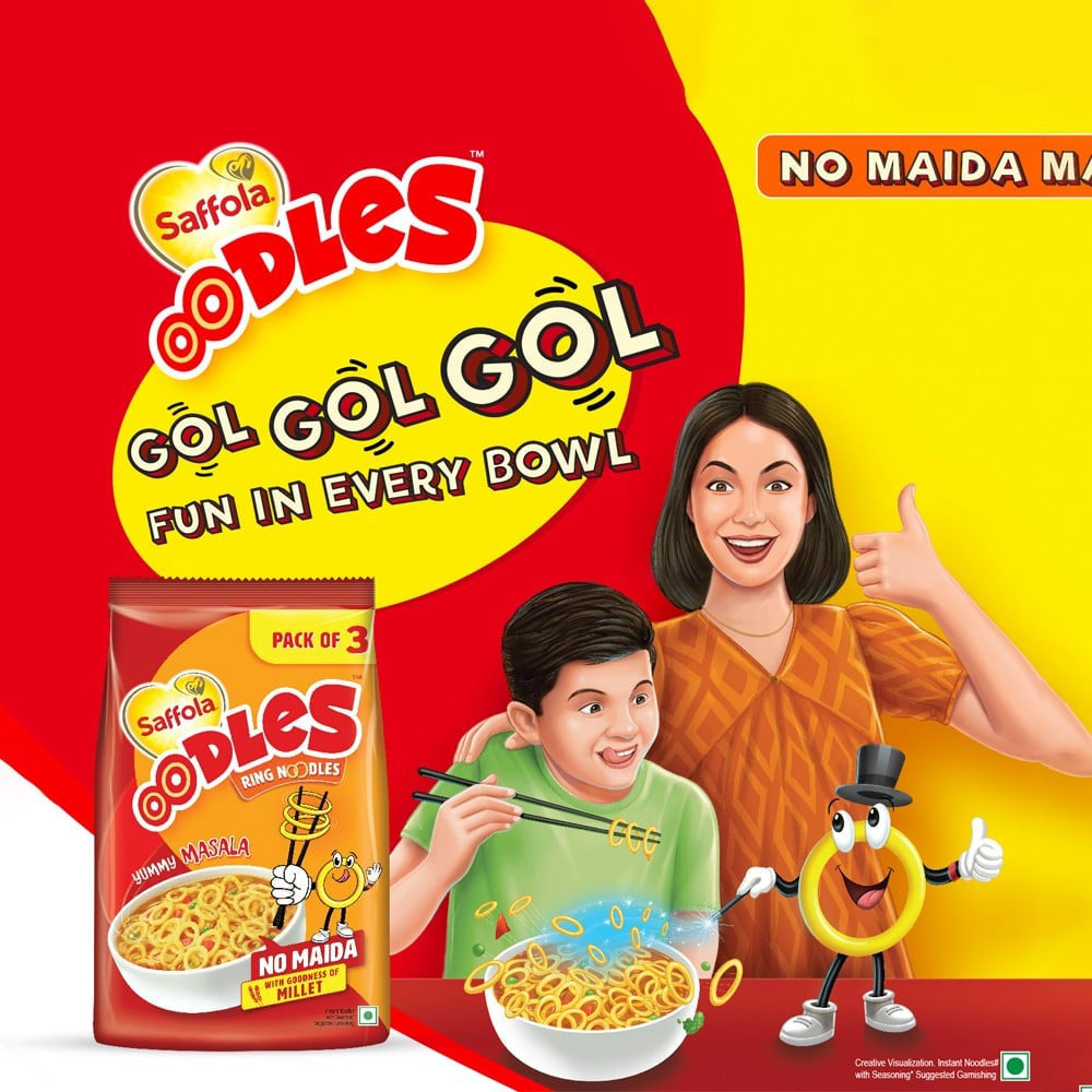 Saffola Oodles Instant Noodles, No Maida : 212 g
