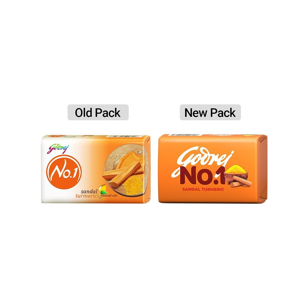 Godrej No.1 Sandal & Turmeric Soap 4 x 150 g - Buy 3 Get 1 Free : 4 x 150 g