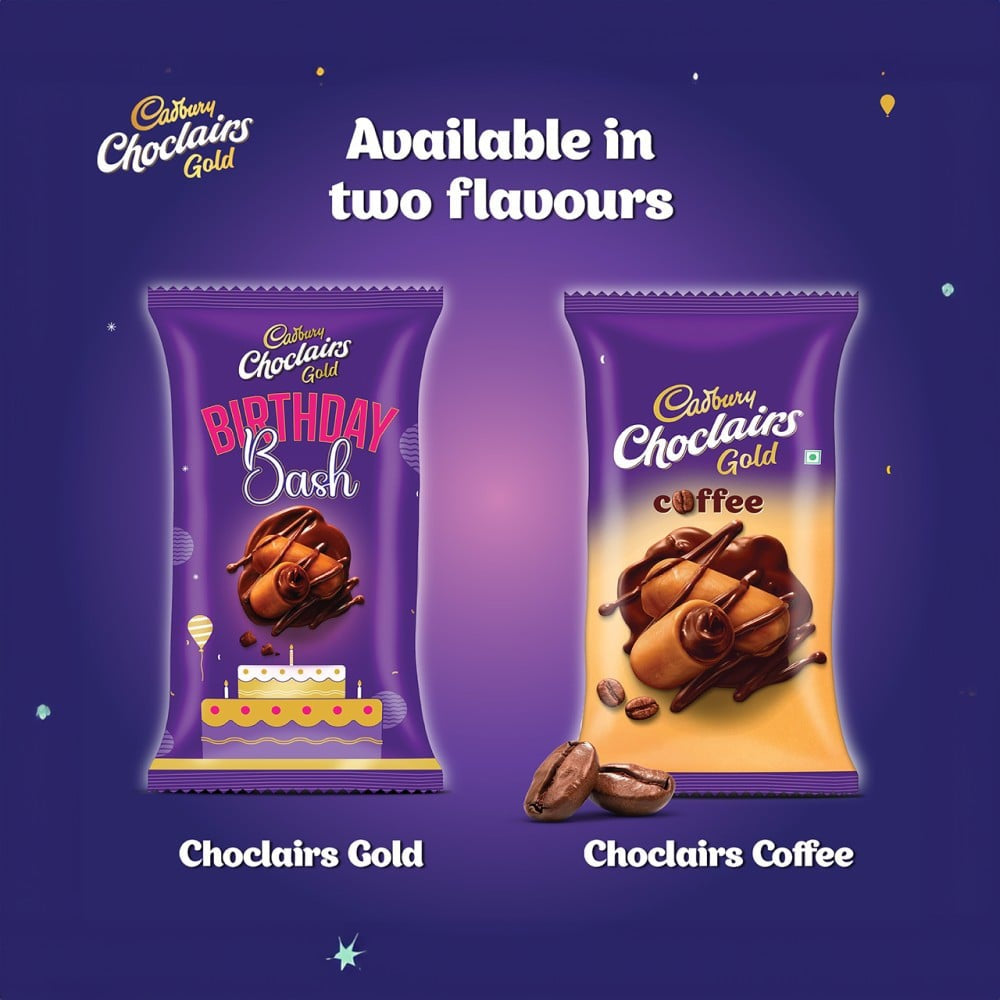 Cadbury Choclairs Gold Candy - Pack of 2 : 2 x 546 g (105 x 5.2 g)