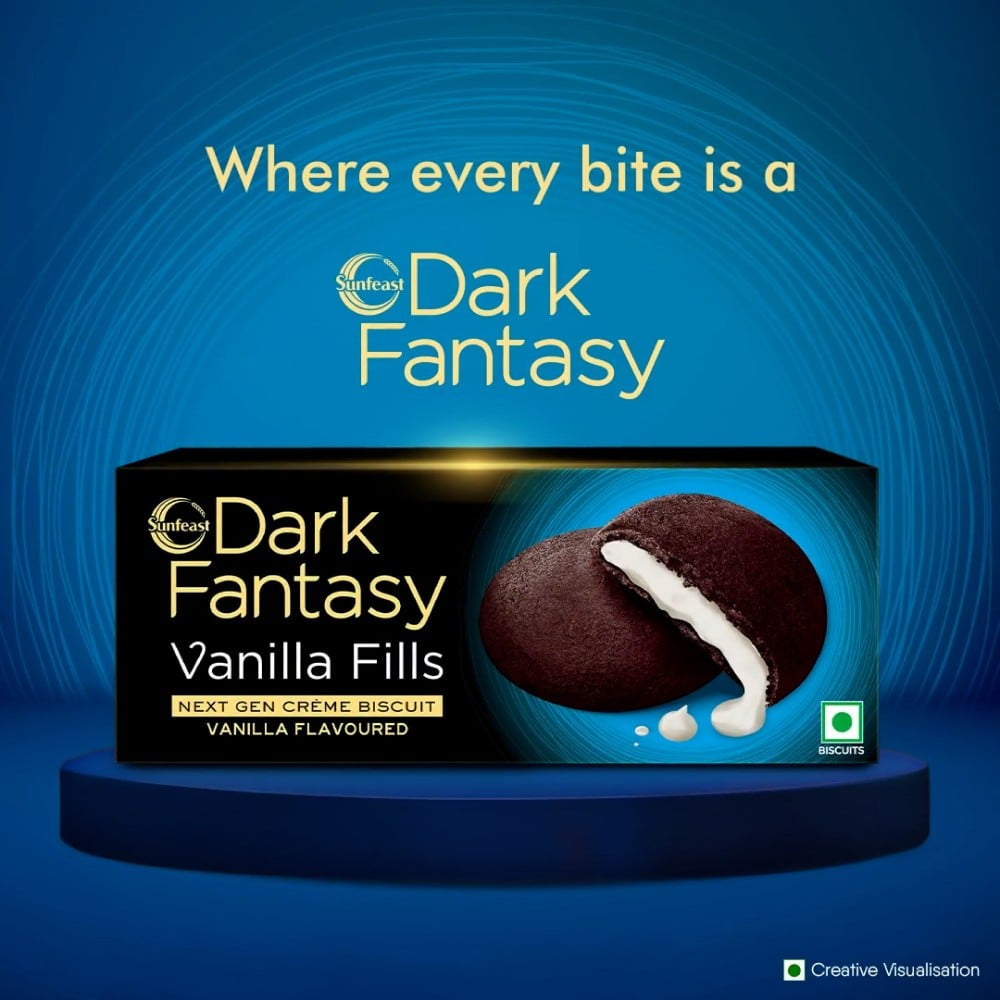 Sunfeast Dark Fantasy Vanilla Fills Center Filled Biscuits : 60 g