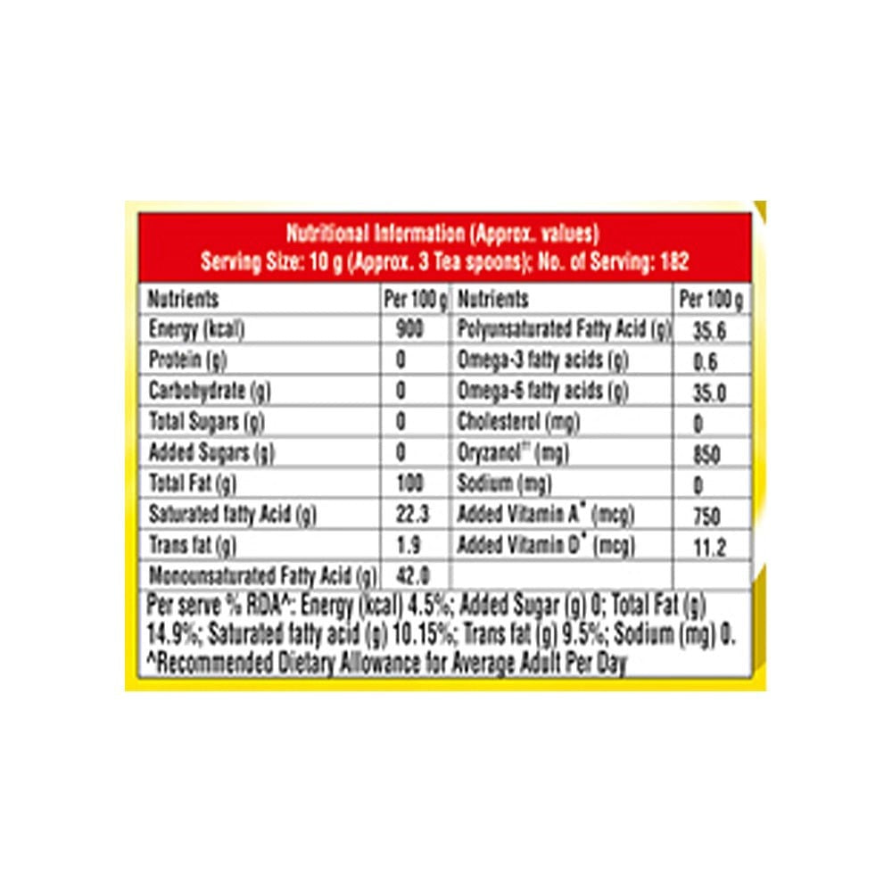 Saffola Gold Power of 3 Refined Blended Cooking Oil : 2 ltr