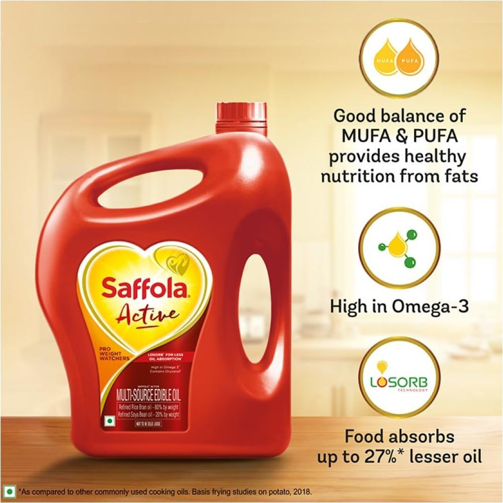Saffola Active Pro Weight Watchers Edible Oil : 5 ltr