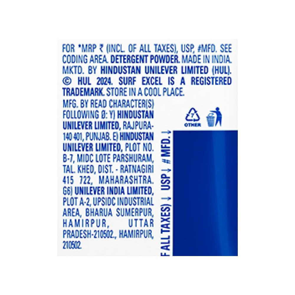 Surf Excel Easy Wash Detergent Powder : 1.5 kg
