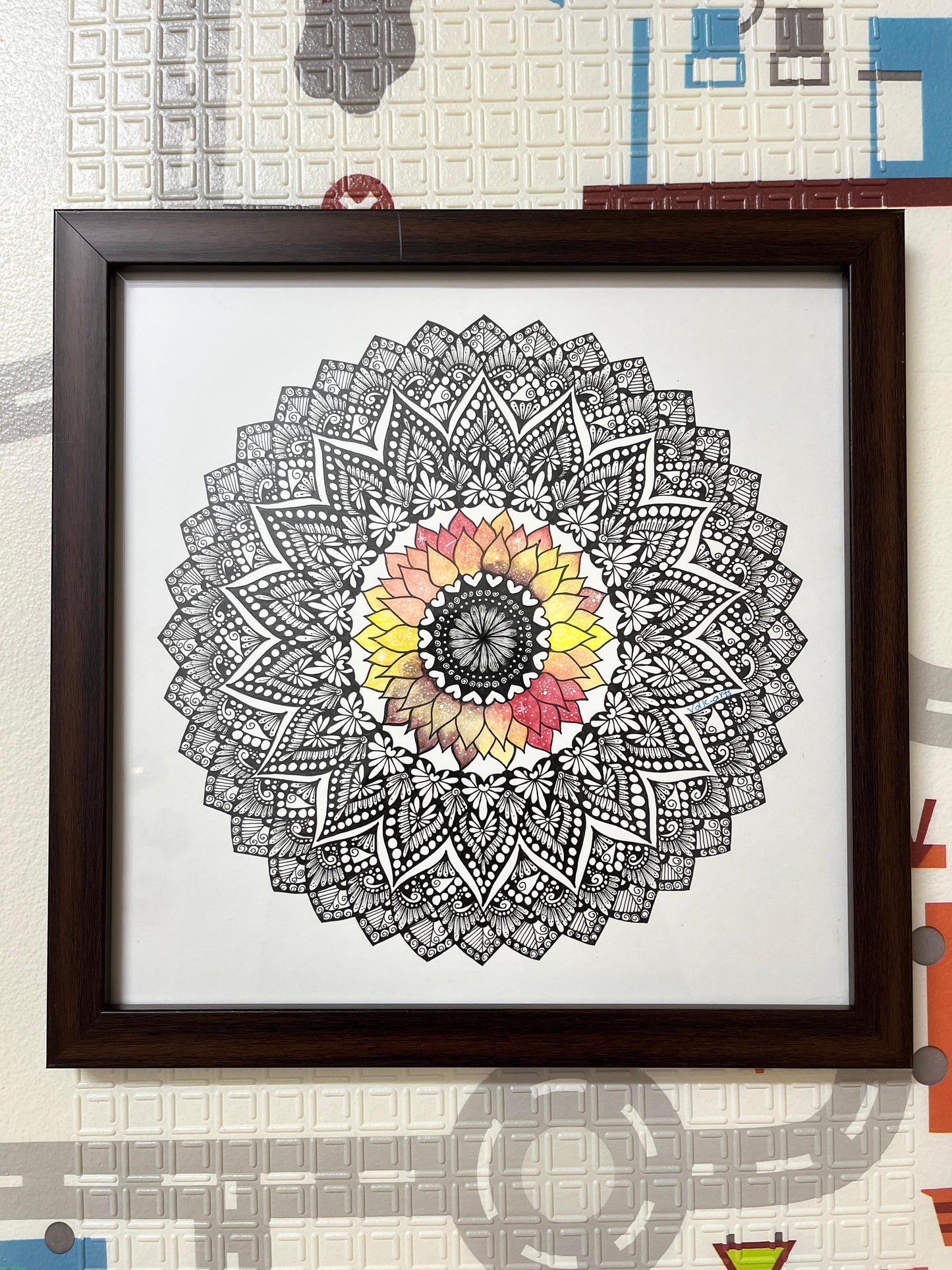 Galaxy Floral Mandala artwork by Vdk Arts