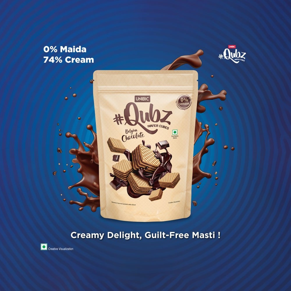 Unibic Qubz Belgium Chocolate Wafer Cube : 120 g