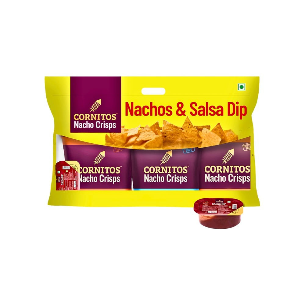 Cornitos Nachos & Salsa Combo : 3 x 55 g + 50 g