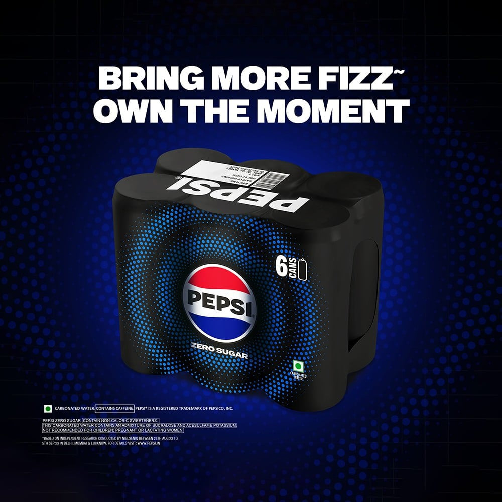 Pepsi Zero Sugar Soft Drink : 6 x 330 ml