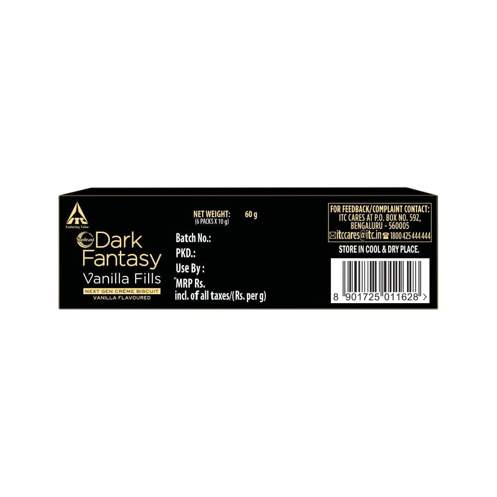Sunfeast Dark Fantasy Vanilla Fills Center Filled Biscuits : 60 g