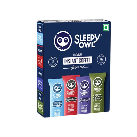 Sleepy Owl Assorted Pack of 10 Instant Coffee Travel Pack : 1 pack (10 x 2 g)