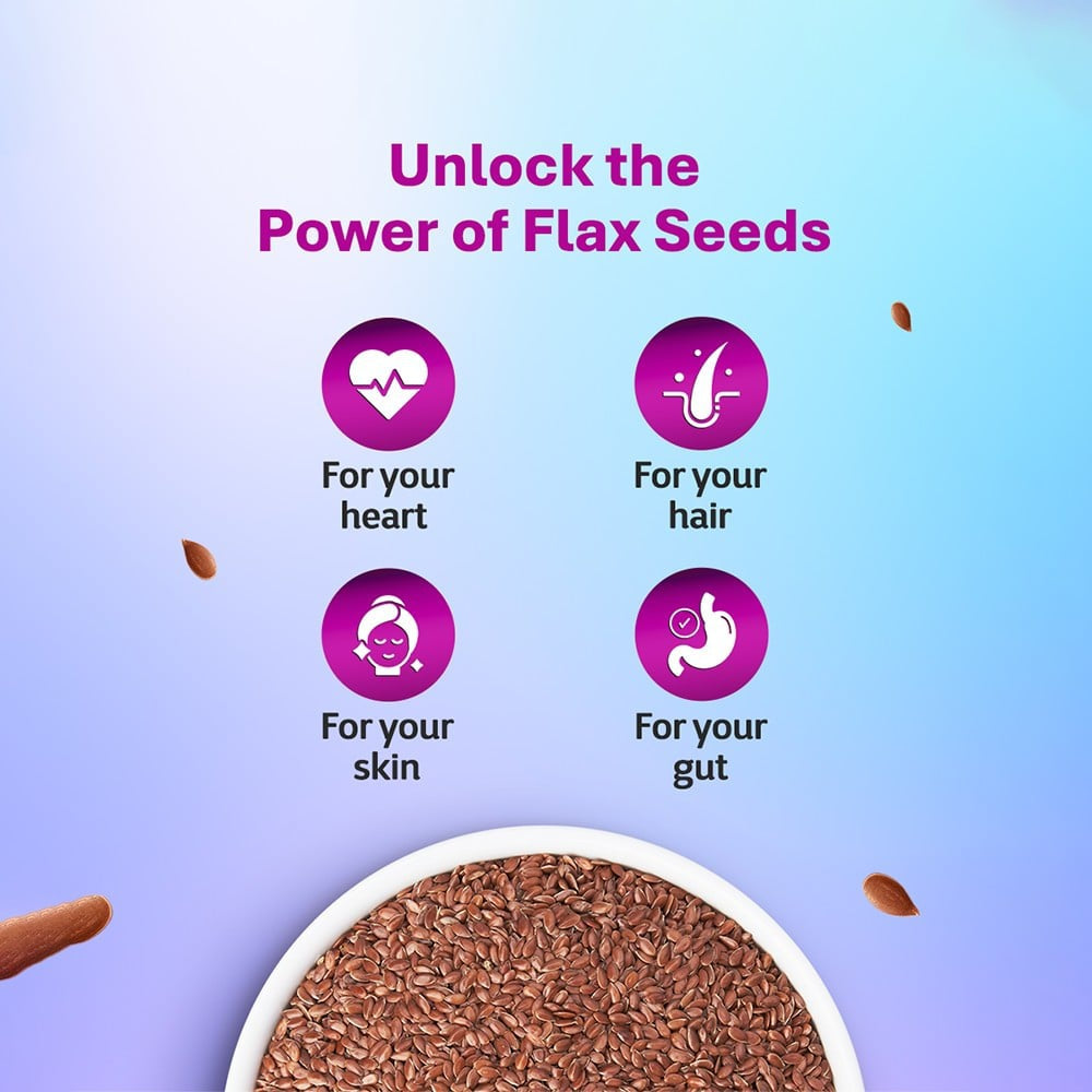 True Elements Flax Seeds - Fibre and Protein Rich : 250 g