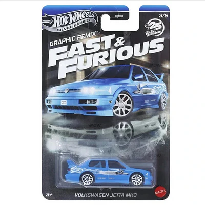 Hot Wheels 1:64 Imported — Fast & Furious Silver Series Graphic Remix Set of 5 — by Mattel - Imported