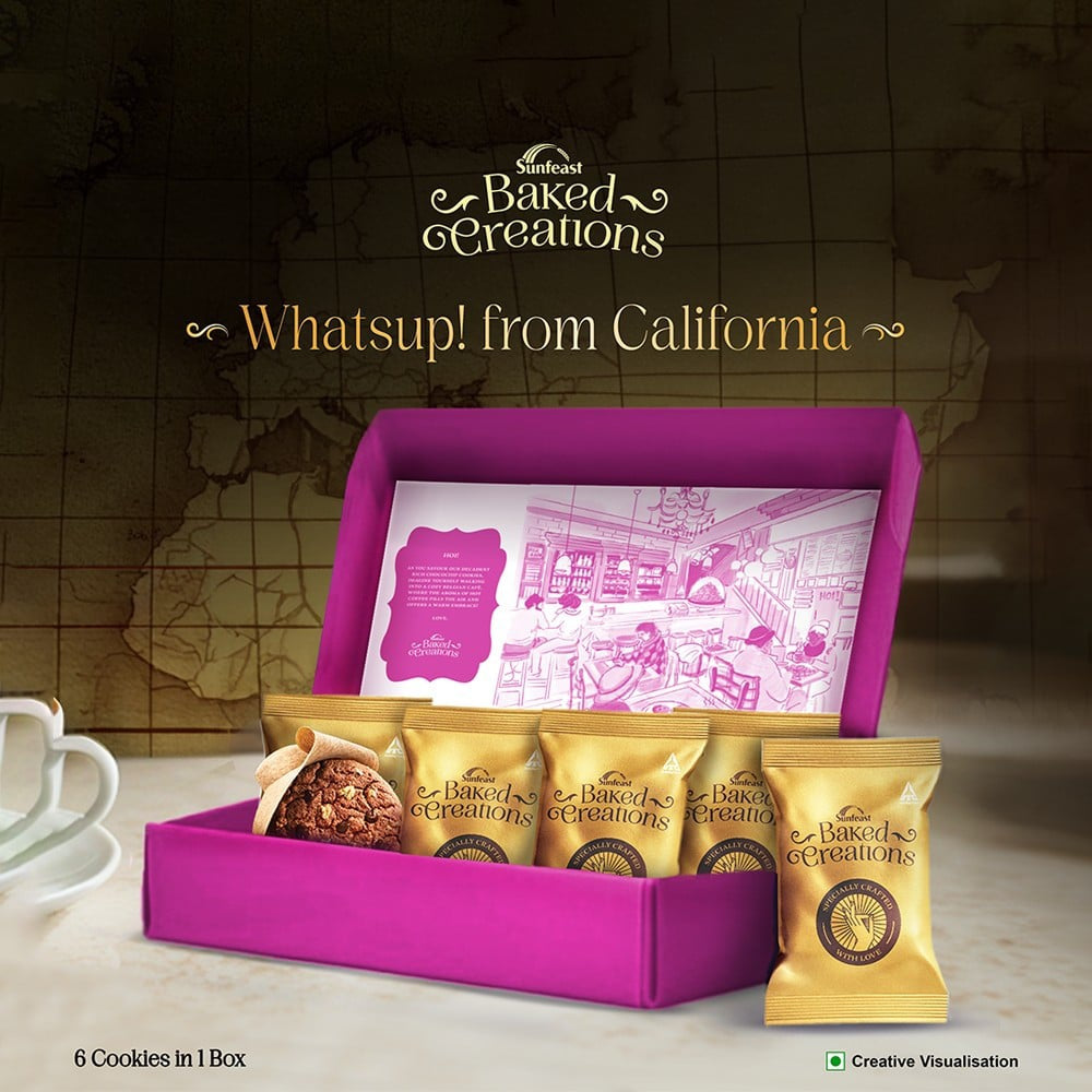 Sunfeast Baked Creations Walnut & Choco Chip Cookies : 6 x 20 g