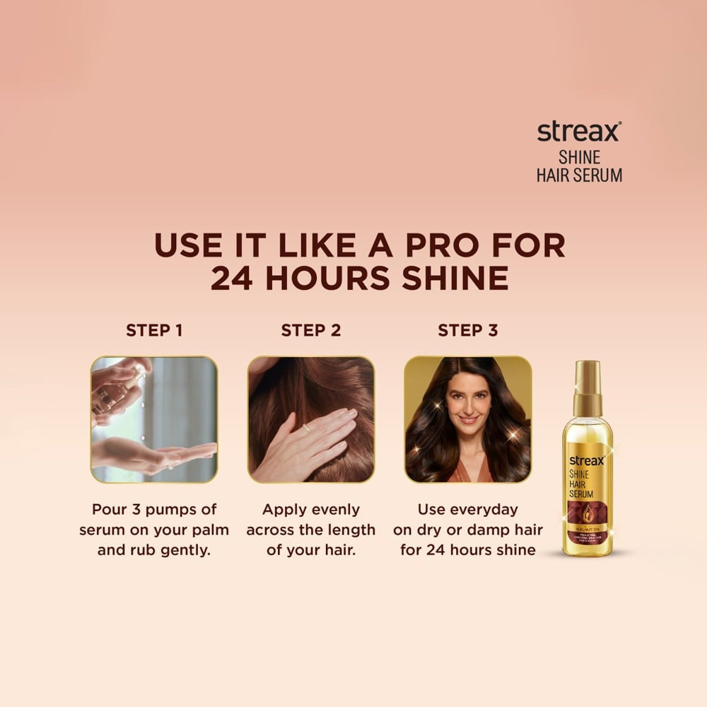 Streax Hair Serum Vitalised with Walnut Oil : 100 ml