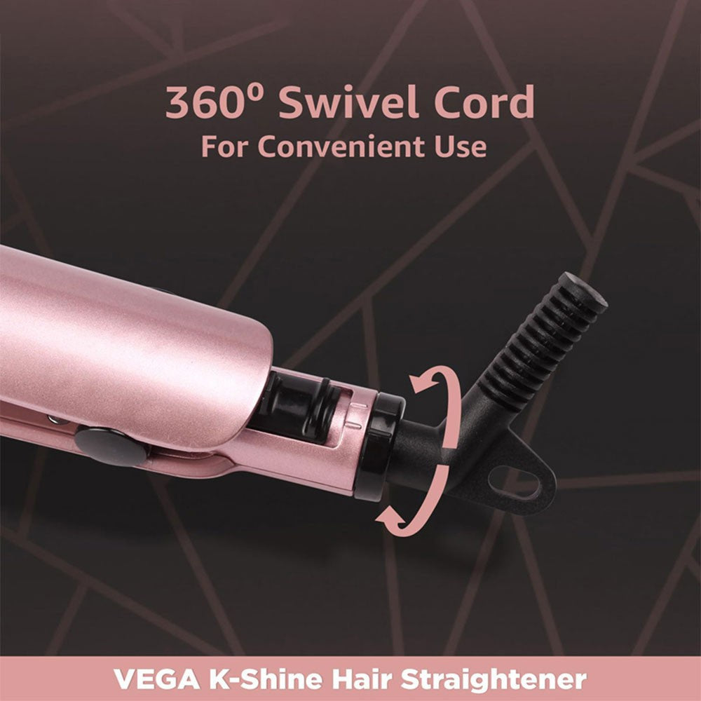 Vega K-Shine Hair Straightener, VHSH-28 (Rose Gold, 20W) : 1 unit