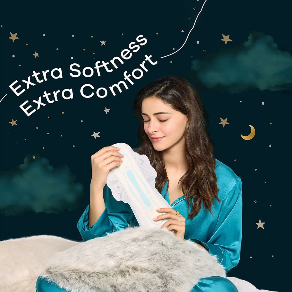 Whisper Ultra Bindaz Nights Sanitary Pads : 7 pieces