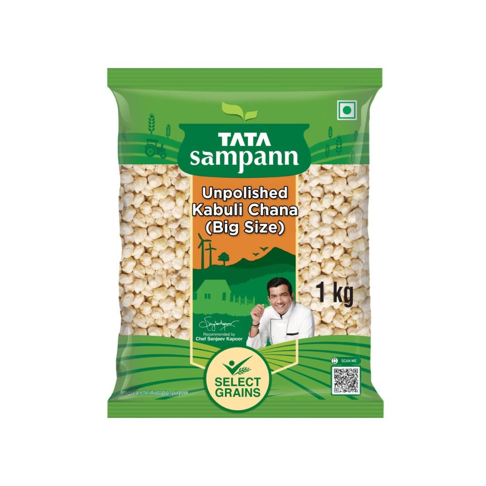 Tata Sampann Unpolished Kabuli Chana (Big Size) : 1 kg
