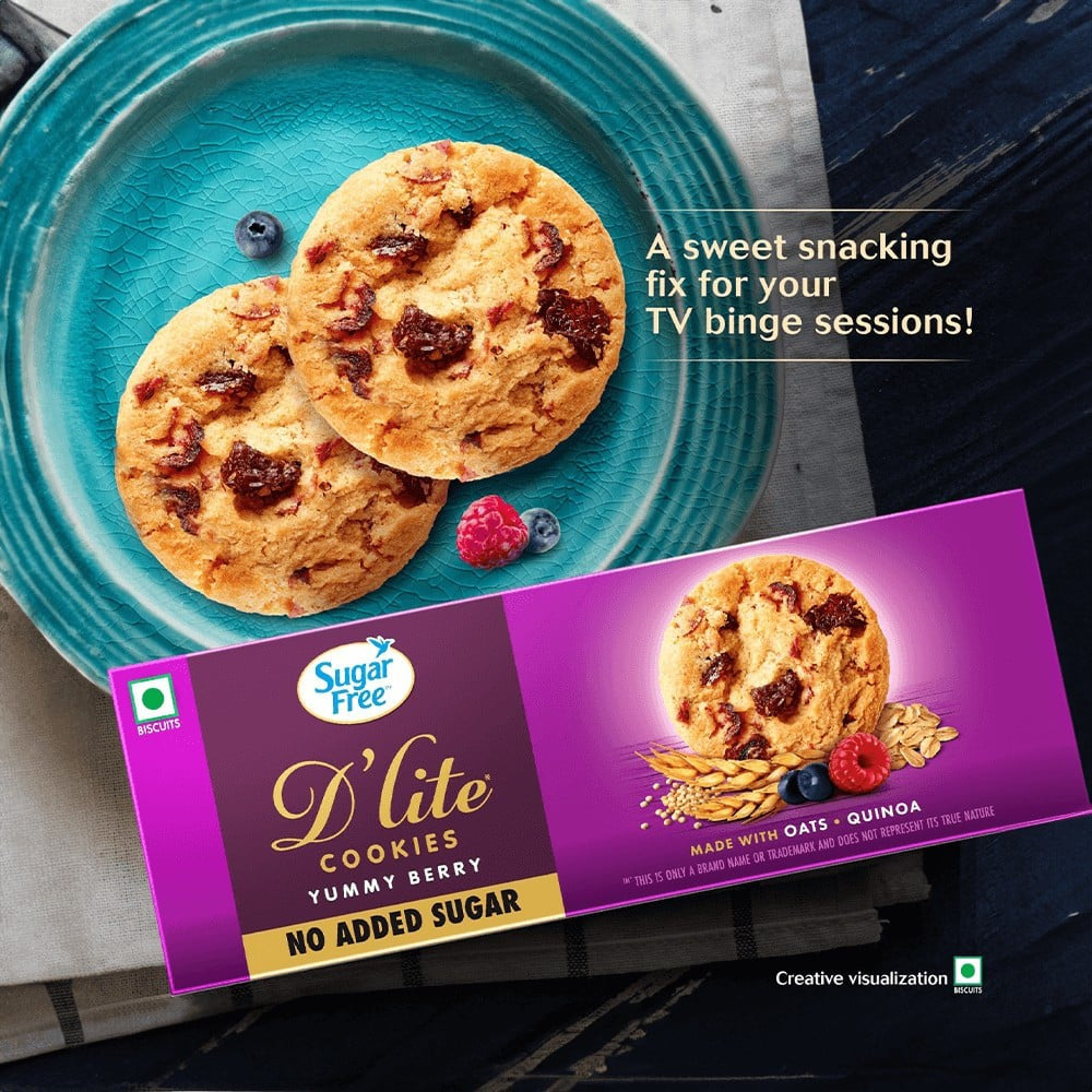 Sugar Free D'Lite Yummy Berry Cookies : 75 g