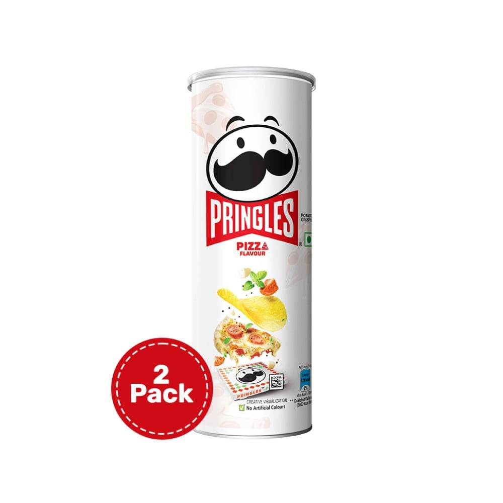 Pringles Pizza Flavoured Potato Chips - Pack of 2 : 2 x 102 g